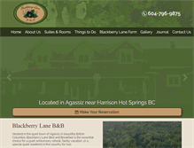 Tablet Screenshot of blackberrylanebandb.com